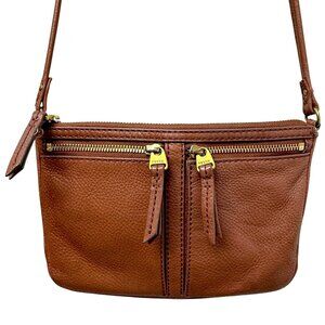 FOSSIL Handbag Brown Leather Shoulder Bag Casual Boho Classic